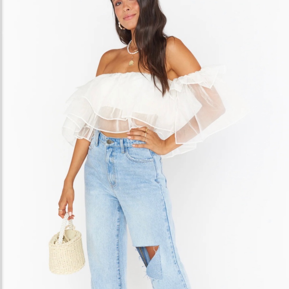 SHOW ME YOUR MUMU, Rossella Ruffle Top